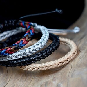 Handgemachte Surfer wasserdichte geflochtene Freundschaft Armband Fischschwanz Seil verstellbar Strand Fußkettchen gewebt Armbänder für Frauen Männer Armband Knoten Bild 2