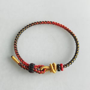 Handmade  Bracelet Woven Rope Bracelet Handcrafted Dragon Knot Lucky Rope Bracelet  Traditional Chinese Knots for Prosperity and Protection