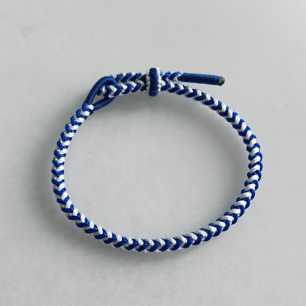 Israel Armband Unterstützung Israel Stand mit Israel gewebt geflochtenem geflochtenem Seil Knot Armband Blau und Weiß Farbe Für Frauen Männer Flagge Armband Jüdisch