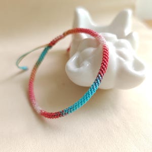 Hand Woven Corn Knot Bracelet Braided Colorful Tibetan Buddhist Lucky Knot Bracelet for Women Men Rope Bracelet