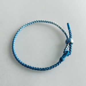 Handmade Woven Buddhist Tibetan Bracelet Lucky surfer beach bracelet Braided rope Knot Blue Color bracelets Men Woman Gift for women men