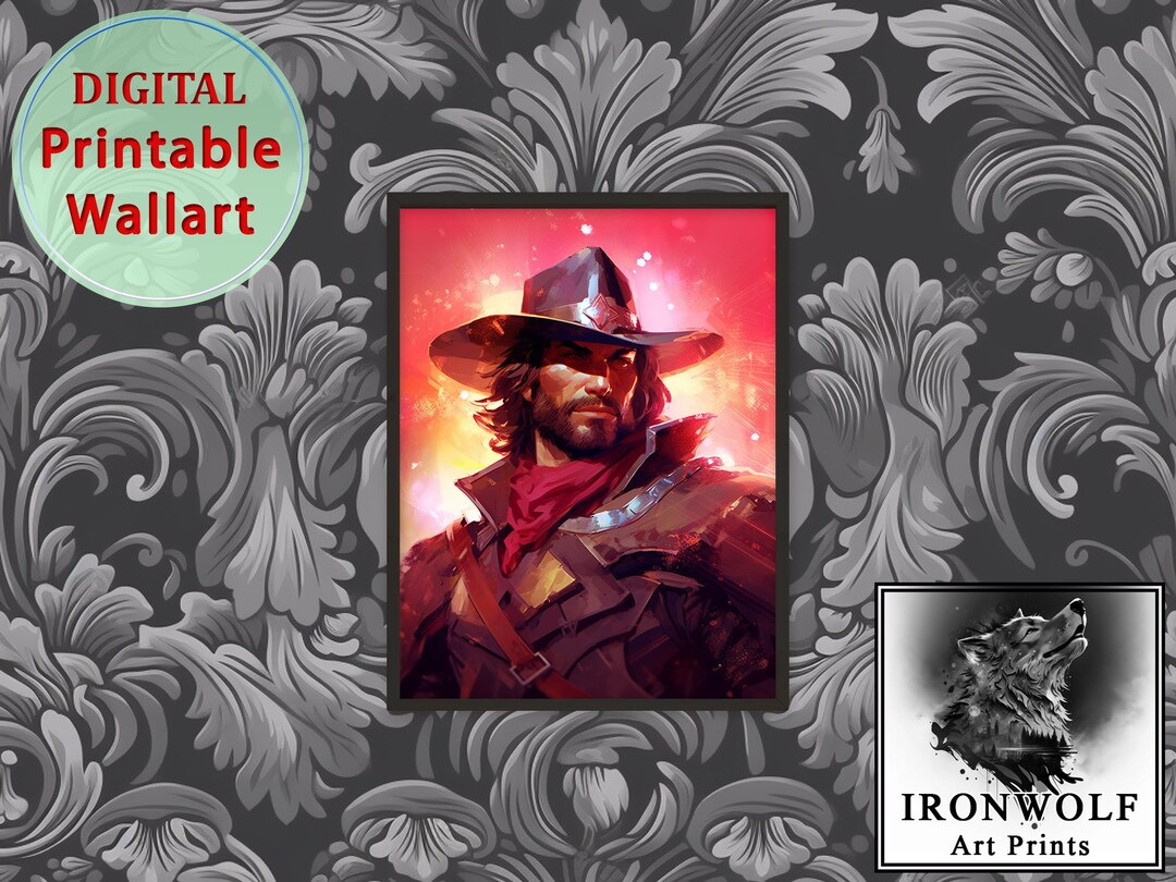 Cole Cassidy Jesse Mccree Overwatch Printable Wall Art Decor - Etsy