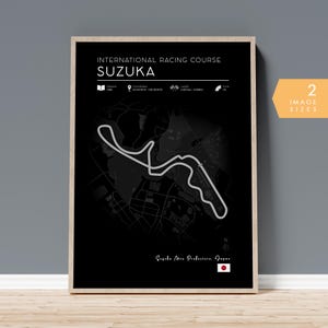 Formule 1-raceposter Suzuka Japan, Formule 1-muurkunstdecor, F1-raceposter, Formule 1-cadeau, afdrukbare Formule 1-circuitkaart, F1-muurkunst