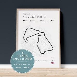 Formula 1 Silverstone Circuit Poster, F1 Wall Art, F1 Track Poster, Formula One Gift, Printable Formule 1 Silverstone Circuit Map