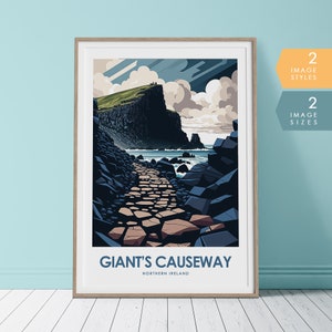 Giant&#39;s Causeway Travel Print | Northern Ireland Wall Art, Landscape Print, Ireland Print, European Print, Giant&#39;s Causeway Travel Poster