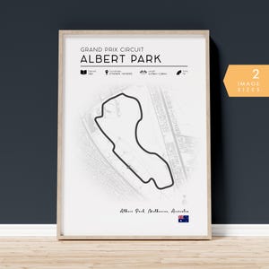 Formel 1 Albert Park Track Poster, F1 Wandkunst, Rennpiste Druck, Formel 1 Geschenk, druckbare Formule 1 Australien Grandprix Streckenkarte