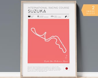 鈴鹿サーキット 日本GP | ポスターウォールアート用トラックマップ