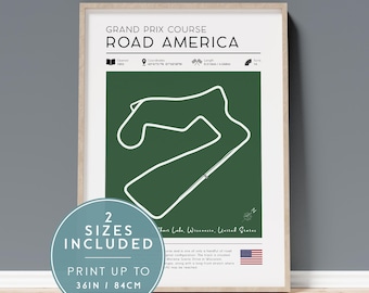 Road America Animated LED RGB Neon Race Track Circuit Desk Wall