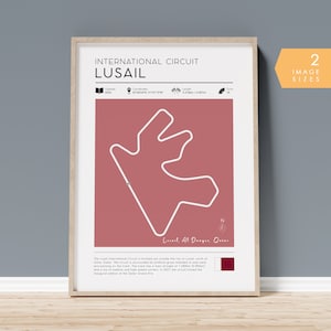 Formule 1-poster, Qatar Grand Prix F1 Lusail-circuit afdrukbaar, F1 Wall Art Decor, Formule 1-cadeau voor Vaderdag, Formule 1-track print