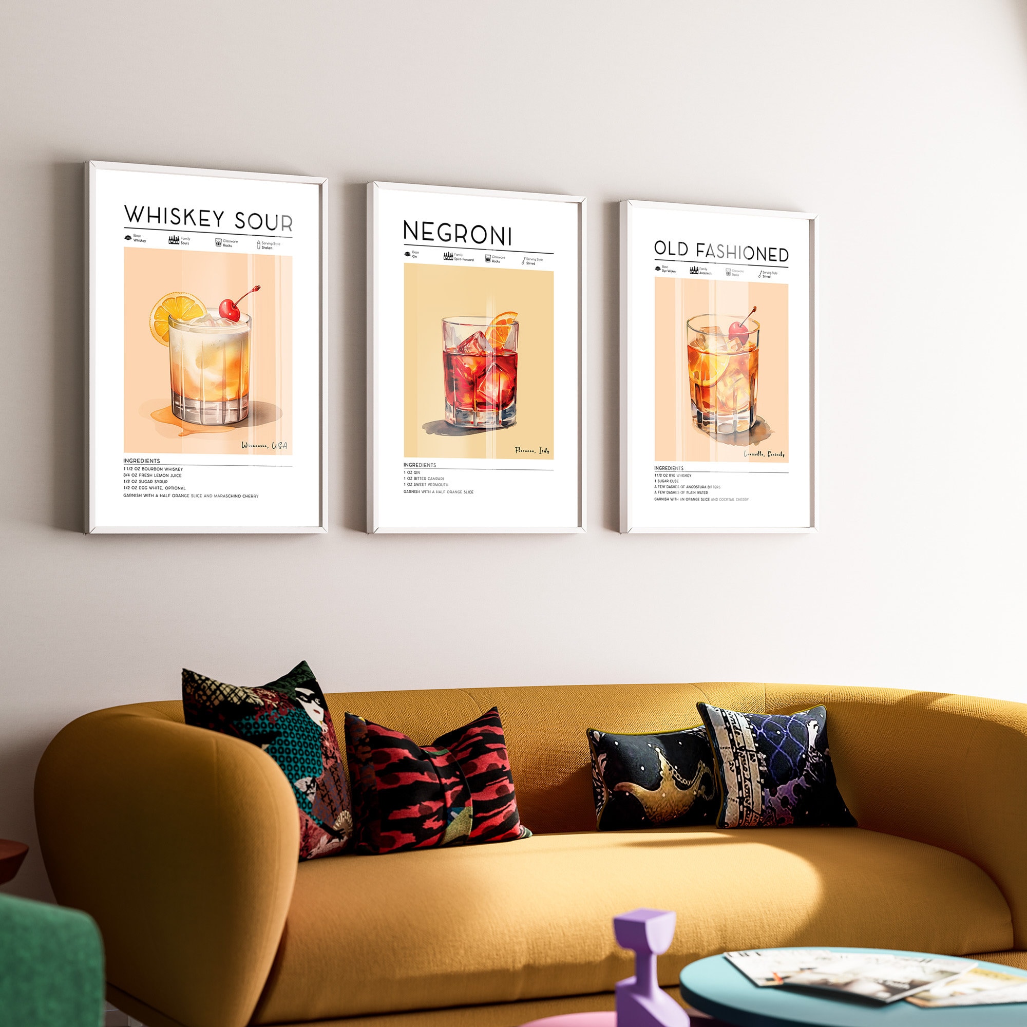 100+ kitchen art prints bundle, food & drink wall... Cocktail Print Set of 12 | Bar Cart Wall Art, Drink Recipe Posters ...
