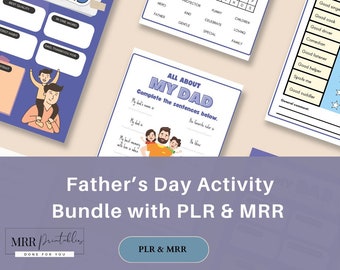 Planilhas de atividades para o dia dos pais, planilhas de atividades para impressão para crianças, ideias de artesanato para o dia dos pais, planilhas de PLR para o dia dos pais