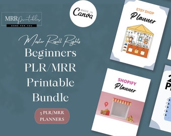 Pacote de planejador para impressão para iniciantes MRR, pacote de planejador para impressão PLR para iniciantes