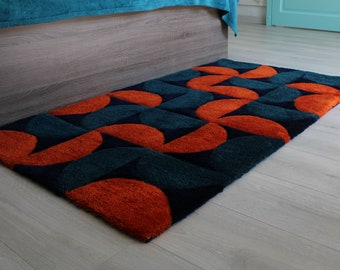 Tapis 70s fait main en tufting