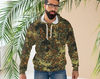 Bushcraft FL Flecktarn Camouflage Sweat à capuche unisexe