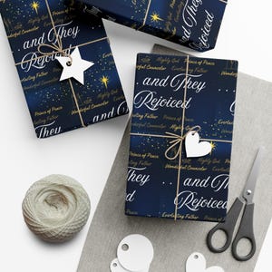 Christmas Gift Wrap Papers, Nativity Scene Holiday Wrapping Paper, Religious Christmas Decor, Christian Gift Decoration, Xmas Kraft Paper