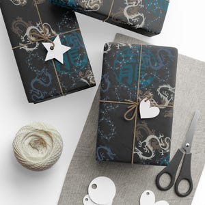 Dragon Lover Gift Wrapping Papers - Black