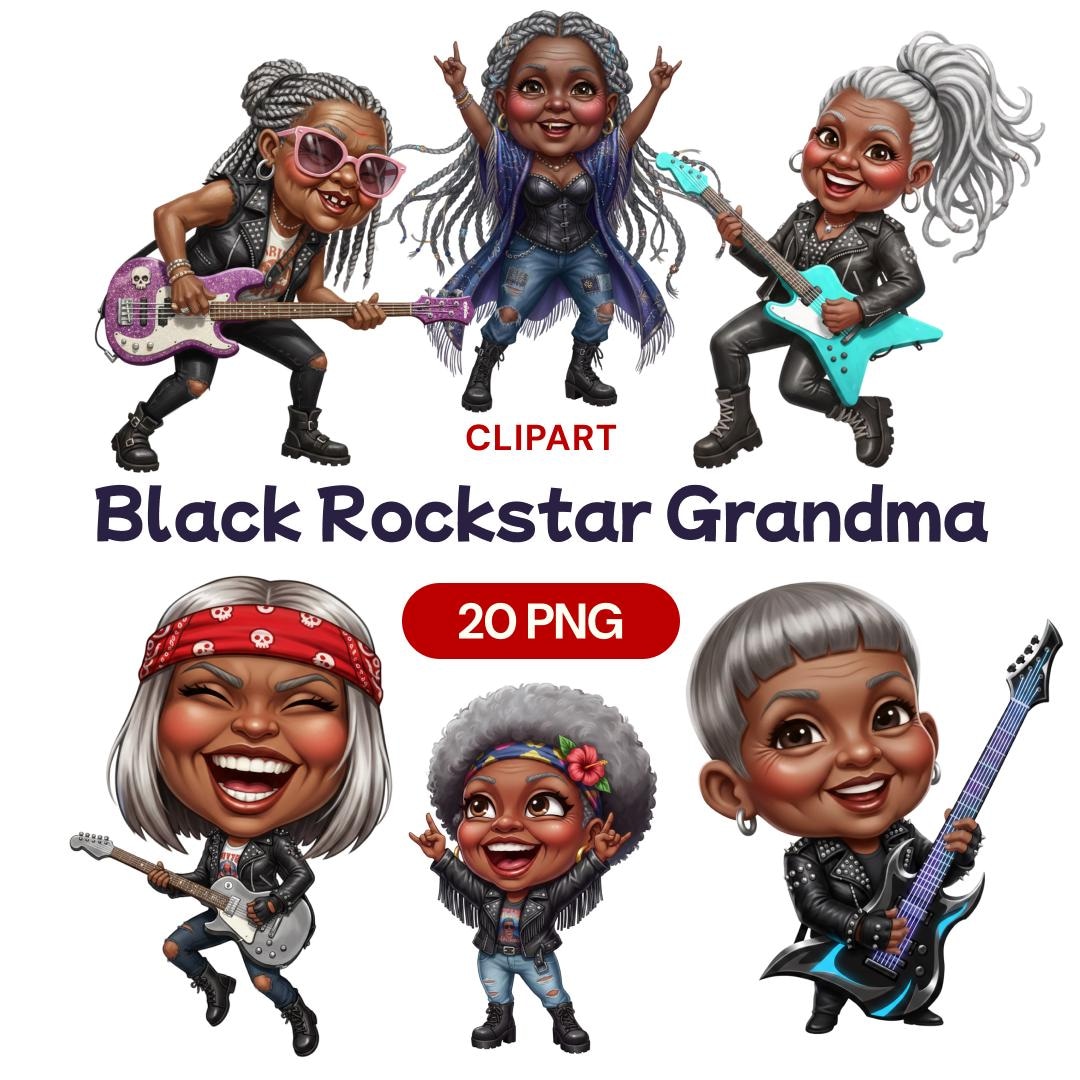 Rockstar Grandma Clipart Funny Senior PNG Music Lover Art digital rockstar-grandma-clipart-funny-senior-png-music-lover-art-digital