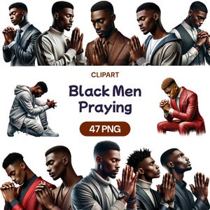 Clipart di mani di preghiera di uomini neri, ragazzo religioso afroamericano acquerello PNG, giovane preghiera spirituale cristiana maschile, licenza per uso commerciale