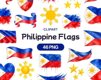 Philippine Flag Clipart, Filipino Sun, Pinoy Stars, Shield PNG Graphics (46 Files)