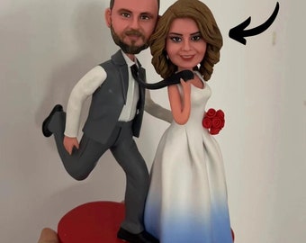 Personalized Couples Bobblehead Figurines , Fathers day gift, Gifts for him and her , Wedding topper, Anniversary Gifts