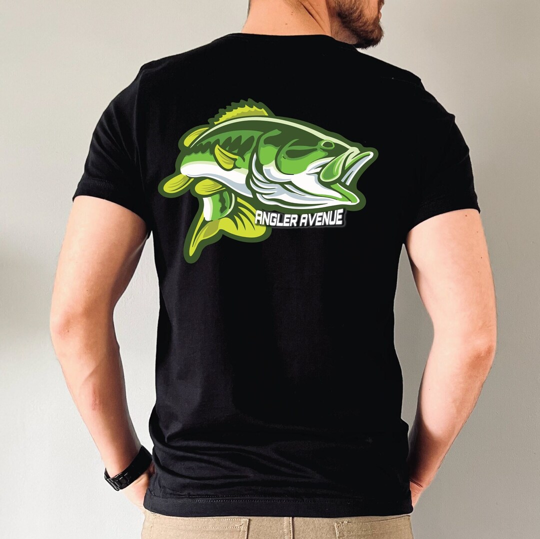 Angler Avenue Bass Tshirt Etsy