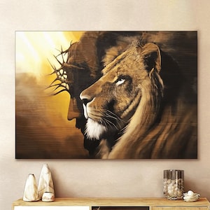 The Lion of Judah Jesus Christ Canvas Wall Art Canvas Picture Jesus Home Decor God Canvas Prints Jesus Canvas Wall Art Jesus Poster