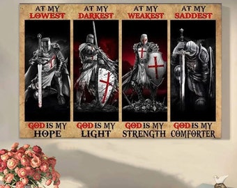 Armor Of God Warrior Of God Canvas Jesus Christ Wall Art Canvas Picture Jesus Home Decor God Canvas Prints Jesus Canvas Art Christian Wall