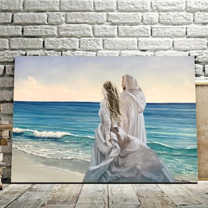 Walking With Jesus Canvas Christian Canvas - Jesus Home Decor - God Canvas Prints - Jesus Canvas Art - Christian Wall Art - Scripture Canvas