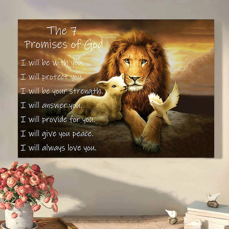 Lion Lamb Dove the 7 Promises of God I Will Be With You I Will Protect ...