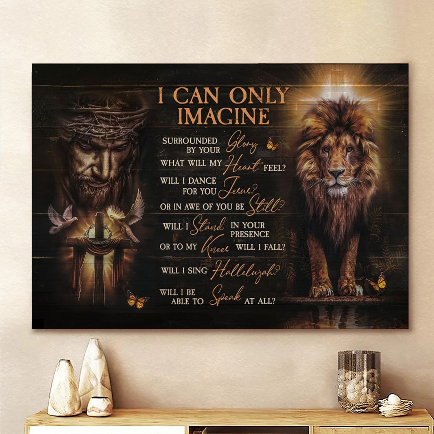 Jesus Lion of Judah I Can Only Imagine Canvas Wall Art Canvas Picture