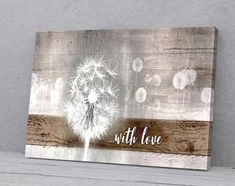 Love Dandelion Wood Canvas Prints Jesus Christ Wall Art Canvas Picture Jesus Home Decor God Canvas Prints Jesus Canvas Art Christian Wall
