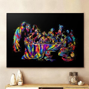 THE LAST SUPPER Canvas Jesus Christ Wall Art Canvas Picture Jesus Home Decor God Canvas Prints Jesus Canvas Wall Art God Canvas God