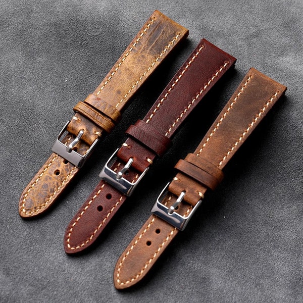 Leather Watch Band - Etsy
