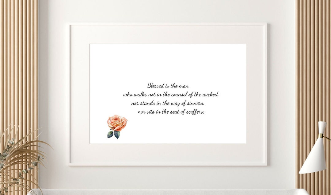 Psalm 1-english-scripture Card-digital Download-5x7 Inches ...