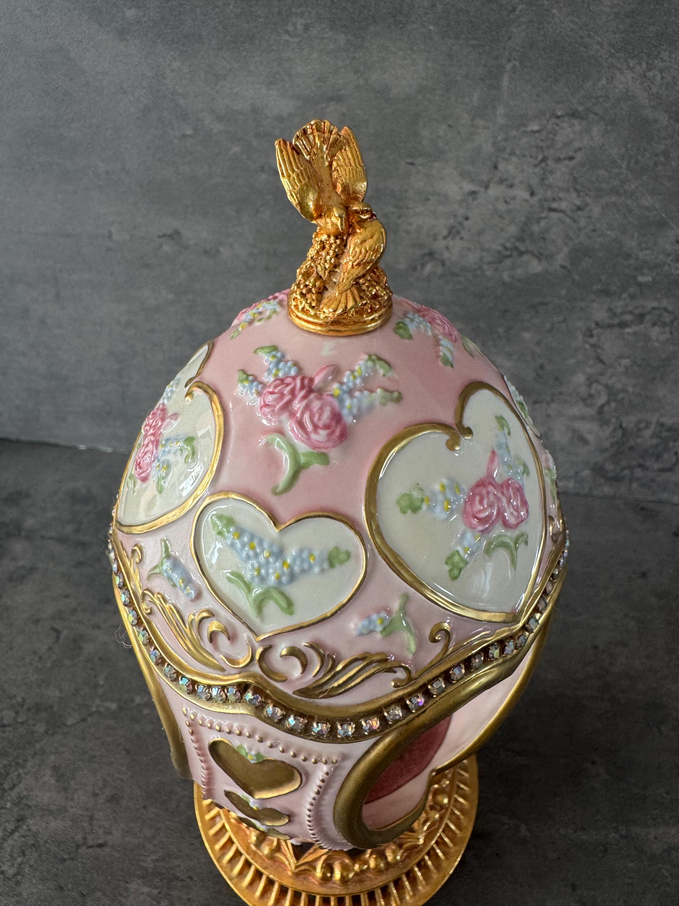 Franklin Mint Carousel Musical Egg.gold Detailed Horse.faberge Egg