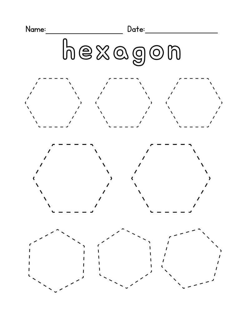 Preschool Shape Tracing, Basic Shape Tracing, Shape Tracing Worksheets, Printable Shape Worksheets, Homeschool Worksheets, Kindergarten image 7