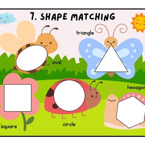 Toddler Learning Binder, Shapes Matching Busybook, Shape Sorting Game Worksheet, Preschool Busy Binder, Homeschool Montessori, Learning Book image 5