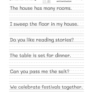 720 Write the Sentence Worksheets , Printable Copy Sentence Handwriting Practice, 1st-3rd Grade ELA, Sight Word Homeschool PDF, Morning Work image 7
