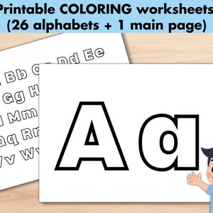 Alphabets Worksheets, Letter Coloring Pages, Letters of the Week, Toddler Worksheets, Printable Preschool Activity, Uppercase Lowercase