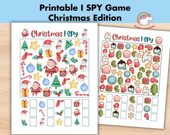 Christmas I Spy Printable Games, Christmas Game, Toddler & Preschool ...