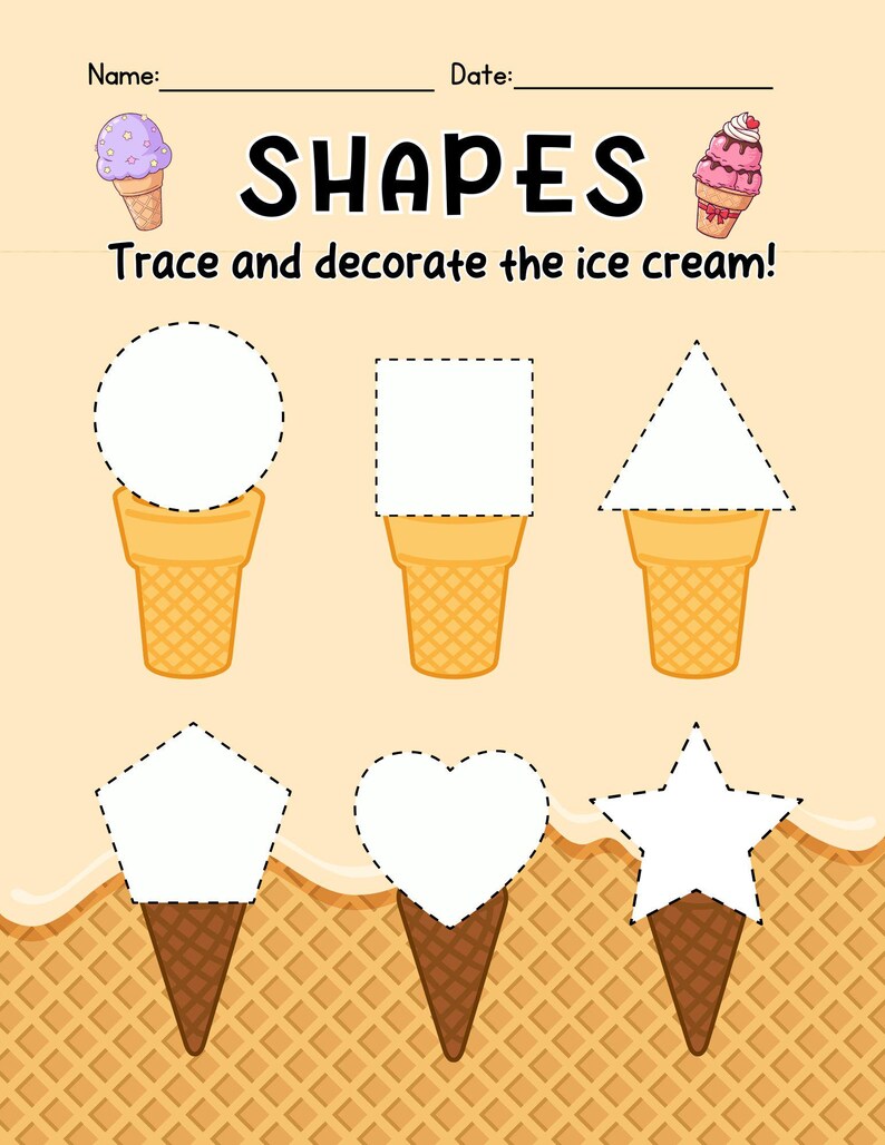 100 Pages Shape Tracing Worksheets PDF for Kids | Preschool & Kindergarten Fine Motor Practice, Printable Shapes Activities | Homeschool image 9