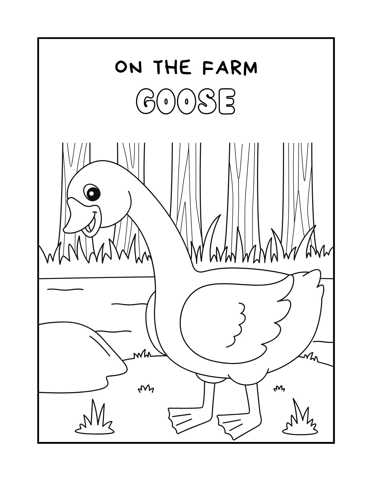 30 Farm Animals Coloring Pages for Kids, Farm Coloring Pages, Farm