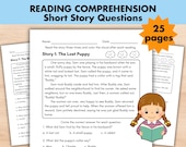 Reading Comprehension Worksheets, Stories with Questions, Reading Activities, Reading Passages, Second Grade, 1st-3rd Grade ELA Worksheets