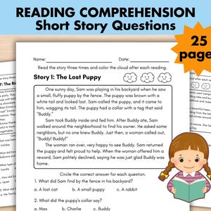 Reading Comprehension Worksheets, Stories with Questions, Reading Activities, Reading Passages, Second Grade, 1st-3rd Grade ELA Worksheets