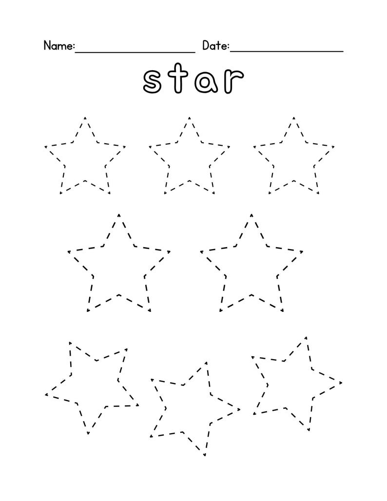 Preschool Shape Tracing, Basic Shape Tracing, Shape Tracing Worksheets, Printable Shape Worksheets, Homeschool Worksheets, Kindergarten image 6