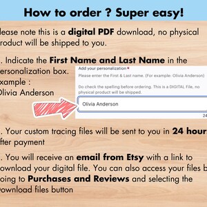 Custom Name Tracing Page Rainbow Personalized Name Trace Handwriting ...