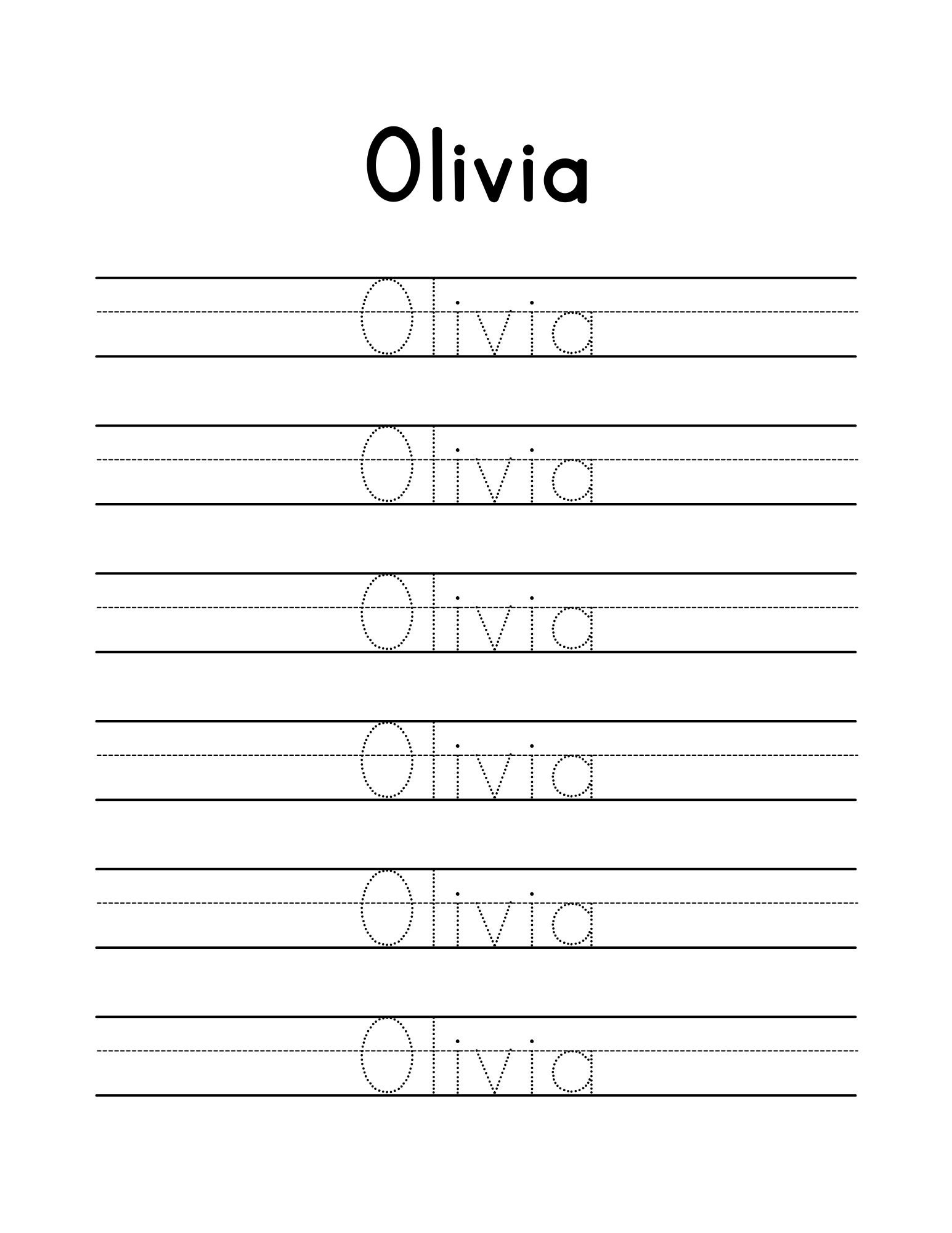 Custom Name Tracing Page Personalized Name Trace Handwriting Practice ...