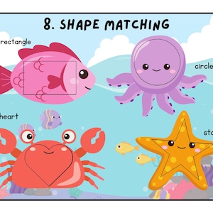 Toddler Learning Binder, Shapes Matching Busybook, Shape Sorting Game Worksheet, Preschool Busy Binder, Homeschool Montessori, Learning Book image 6