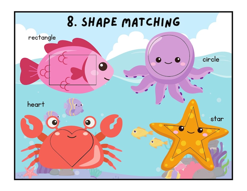 Toddler Learning Binder, Shapes Matching Busybook, Shape Sorting Game Worksheet, Preschool Busy Binder, Homeschool Montessori, Learning Book image 6