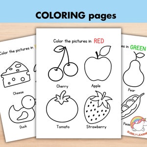 Preschool Color of the Week Worksheets, Printable Learning Colors Preschool Activities, Educational Toddler Learning, fun Coloring pages kid